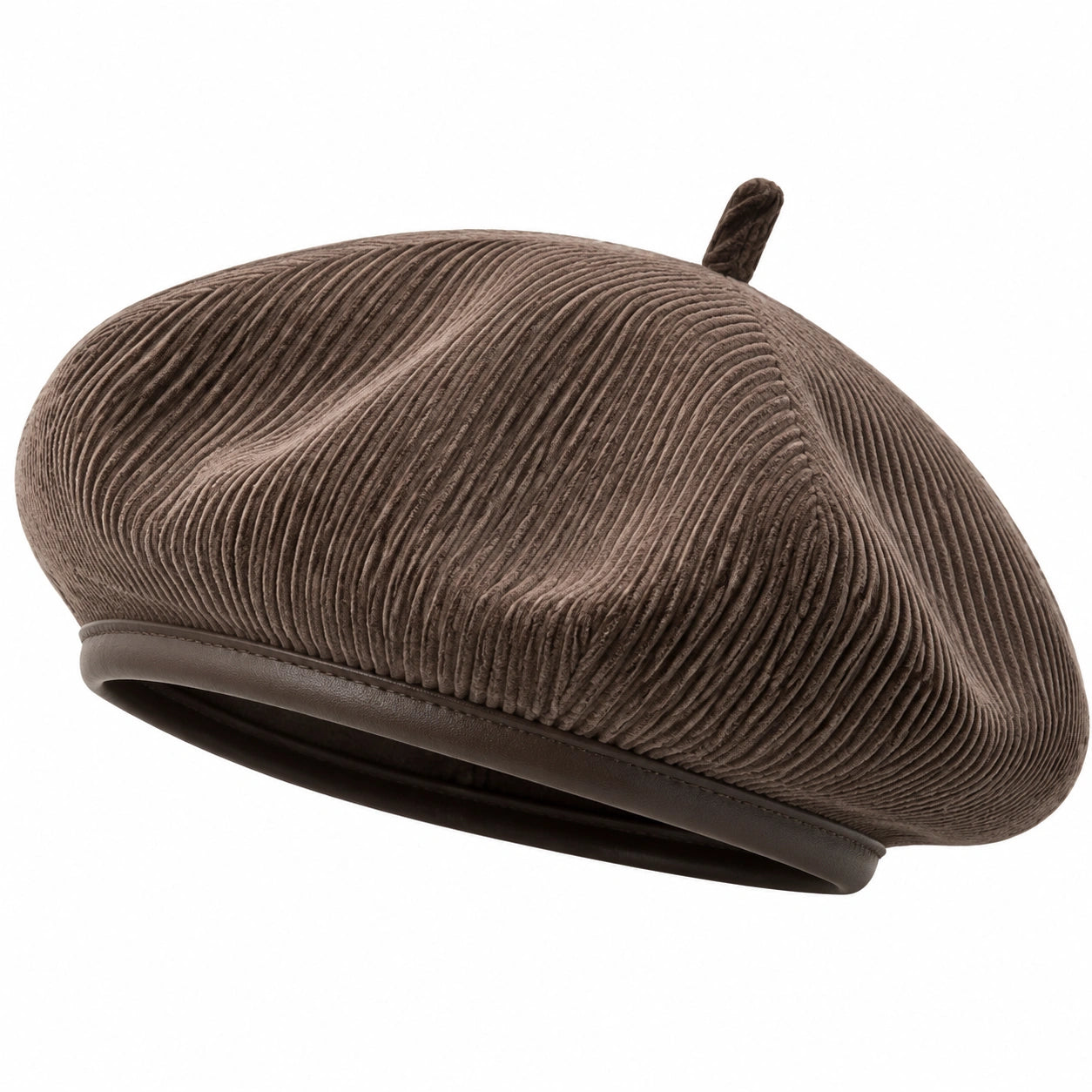 Boina de pana marrón talla única - estilo casual
