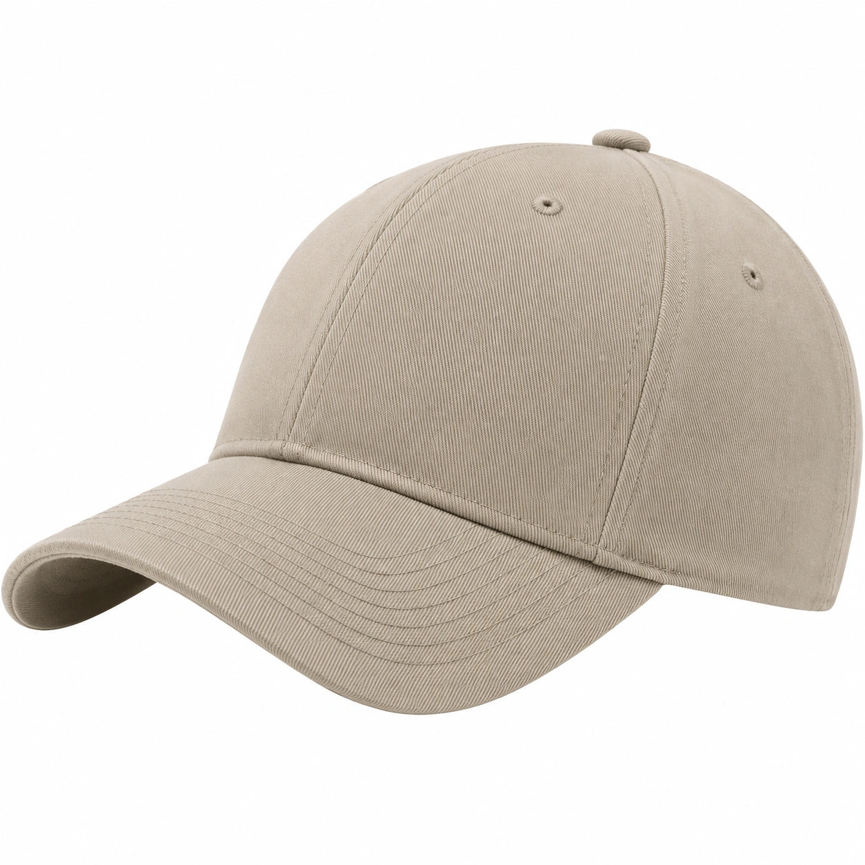 Gorra de béisbol talla única de algodón beige - visera curvada para uso diario