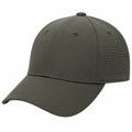 Gorra de béisbol talla única verde oscuro con visera curva y paneles perforados