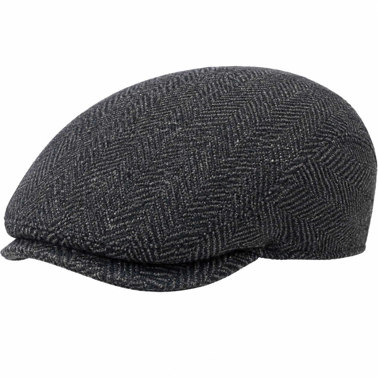Gorra plana talla única de tejido gris oscuro - estilo clásico para uso diario