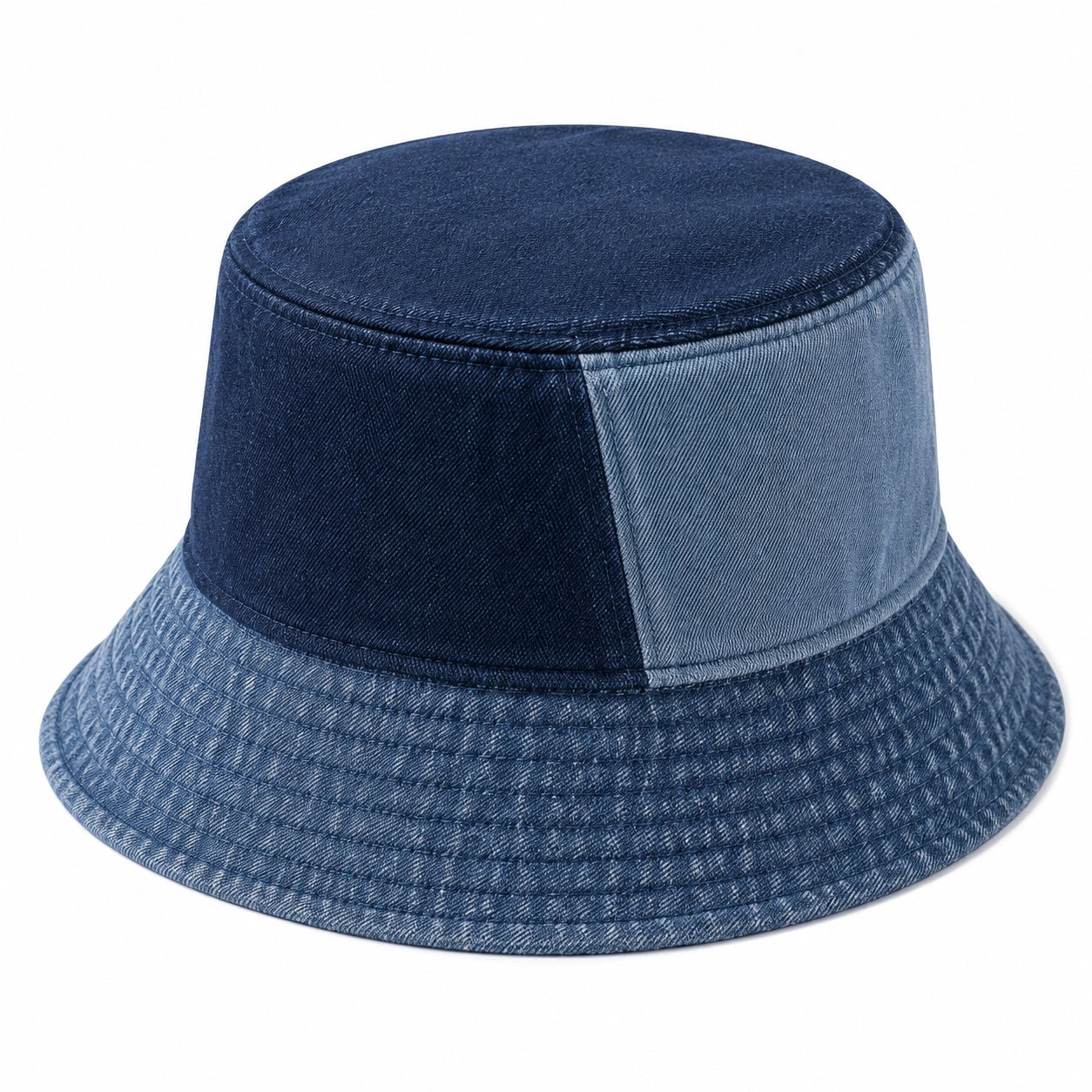 Sombrero bucket talla única de tejido vaquero azul - estilo casual para uso diario