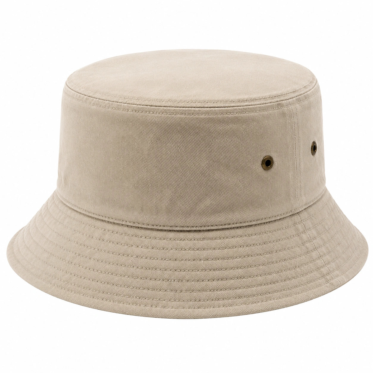 Sombrero de pescador talla única de tejido beige con ala ancha estilo casual