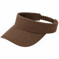 Visera unisex talla única de tejido marrón - ajuste elástico para uso diario