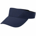 Visera deportiva talla única de tejido sintético azul marino con panel perforado