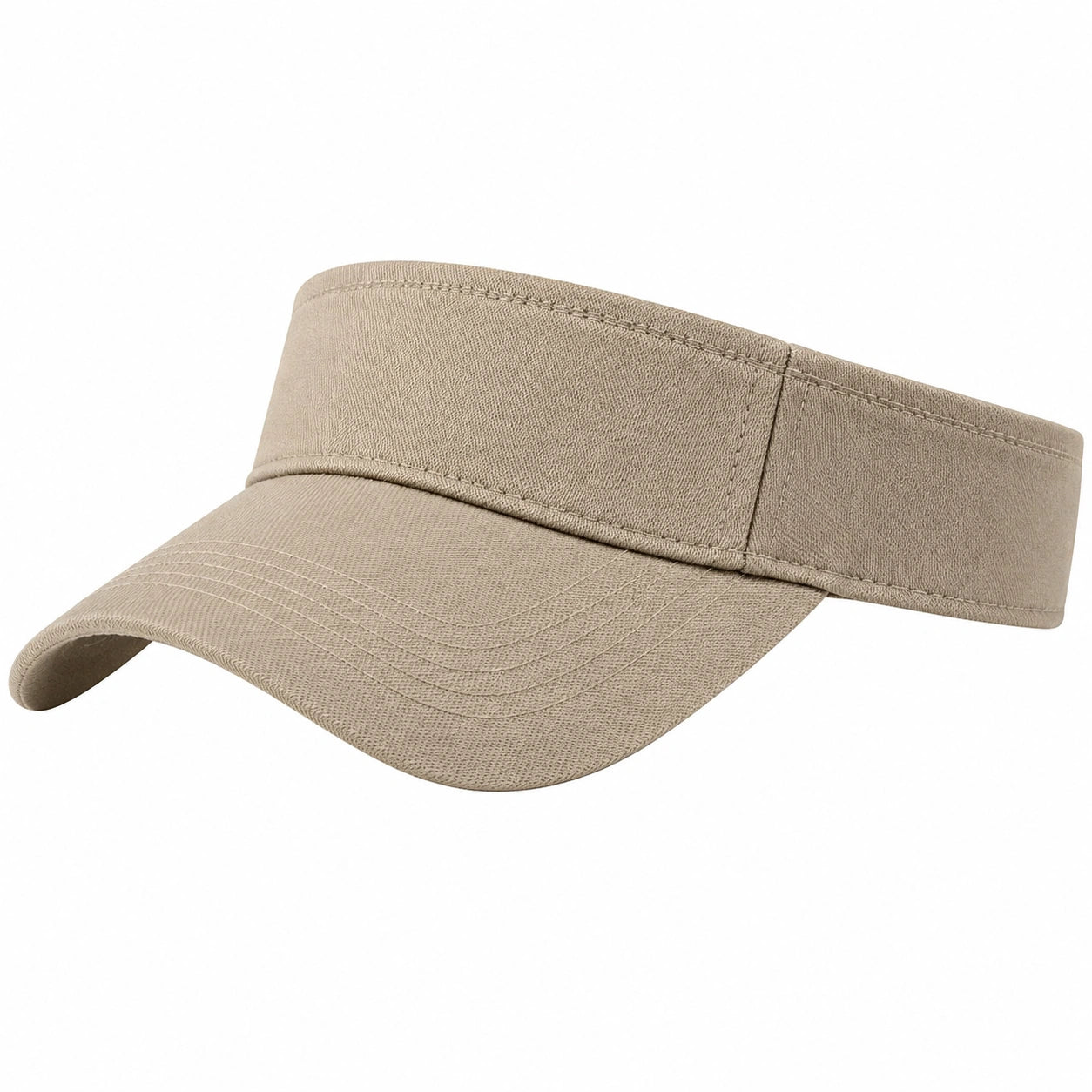 Visera deportiva talla única de tejido beige - visera curva para exterior